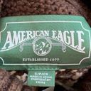 American Eagle NWT  Fair Isle Brown Snowdrift Turtleneck Cropped Sweater Photo 3