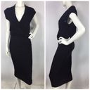 James Perse  Splice Midi Dress Solid Black Photo 2