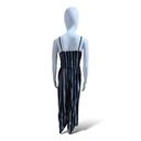 Band of Gypsies Women’s Sleeveless Jumpsuit Blue/White Striped Medium One Piece Photo 2