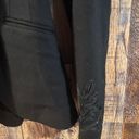 Polo Vintage  Ralph Lauren Beaded Scroll Pattern Black Wool Blazer US 4 Photo 6