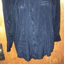 DKNY Black  Donna Karan New York Silk Button Down Shirt - Size SP Photo 2