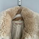 Free People  Tan Pretty Perfect Faux Fur Peacoat S Photo 4