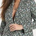 Mango  MNG Floral Print Longline Blazer One Button Oversized Women's XXS Photo 0