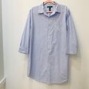 Ralph Lauren Lauren ® Blue white Stripe Sleepshirt sz small. Photo 2