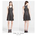 Rag and Bone  Size 6 Enigma Dress Fit n Flare Drop Waist Black Mini Sleeveless 1470 Photo 10