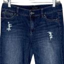 White House | Black Market  Jeans Womens 4 Blue Slim Crop Dark Straight Distressed Photo 2