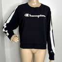 Champion  Black Reflective Stripe Crewneck Sweatshirt Photo 6