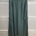 Madewell  Wide Leg Cargo Pants in Linen Blend Architect Green Photo 3