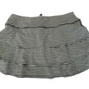 Athleta  Gray Black Swagger Skort Size Large Dark gray with black stripes Photo 2