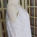 Parker  Camila White Cold Shoulder Crochet Eyelet Flirty Fun Blouse Top [size M] Photo 5