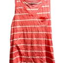 Krass&co G H BASS &  Cotton Stripe Coral & White Boat Tank Top Sz Small Photo 0