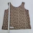 Allison Taylor  Womens Size S Vintage 100% Silk Reversible Tank Top Brown Leopard Photo 6