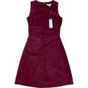 New York And Company eva mendes for  | NWT Burgundy Camden Faux Suede Dress | Sz 0 Photo 1