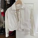 Abercrombie & Fitch White Denim Jacket Photo 2