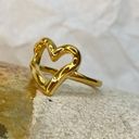 Boutique Stainless Steel 18K Gold Plated Love Heart Ring Photo 2