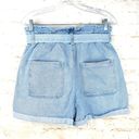 ZARA  Shorts Womens 6US Blue Relaxed Denim Paperbag Super High Waist Utility 4pkt Photo 2