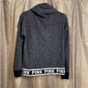 PINK - Victoria's Secret  cowl neck black/gray sweatshirt, size XS Photo 4