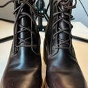 Timberland  Dark Brown Heeled Booties Size 5.5 Wide Photo 1