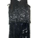 GUNIT | Vintage 100% Silk Black Sequin Skirt Set Size L Photo 0