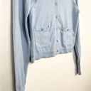 J.Crew  Crewneck Cardigan Sweater in Premium Ultrafine Cotton in Steel Blue XS Photo 6