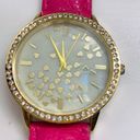 Geneva ladies Quartz analog watch gold tone MOP dial rhinestones 39mm new batter Photo 1