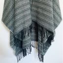 Loft Women's Dark Blue Gray Striped Cape Poncho One size Size undefined Photo 5