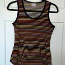 LuLaRoe Fire Striped Tank Top Photo 0