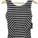 Bisou Bisou  Black & White Chevron Cutout Mini Dress New Photo 1