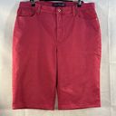 Gloria Vanderbilt  Amanda Slimming Effect Pink Denim Bermuda Shorts Photo 0