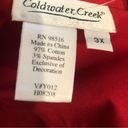 Coldwater Creek  Red Floral Beaded Button Up Long Sleeve Cotton Blouse Women’s 3X Photo 7