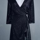 Tiana B New w Tags . Black Sparkle Ruffle Wrap Evening Party Dress Womens size Medium Photo 1