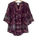 Knox Rose  flowy boho bell sleeve peasant blouse size M Photo 0