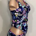 Anne cole NEW.  twist front underwire floral print tankini set. 36DD-cup/L-bottom Photo 3