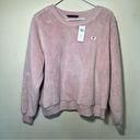 Abercrombie & Fitch  Pink Sherpa Fleece Fluffy Fuzzy Crewneck Sweater NWT Sz XL Photo 0