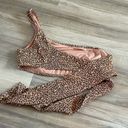 Aerie Ribbed Leopard One Shoulder wrap Bikini Top Photo 4