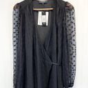 Yumi Kim NEW  Womens M Wicked Game Wrap Dress Black Swiss Dot Maxi Sheer Witchy Photo 9