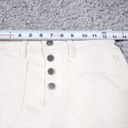 Elizabeth and James  Carmine Cropped Button Fly Wide Leg Jeans Size 26 Cream Photo 8