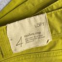 The Loft NWT Anny Taylor modern crop pants in bright green. Photo 9