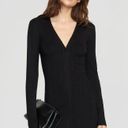 Modern Citizen  Ahran Black Ribbed Two-Way Zip Dress Small Knee Length Photo 7