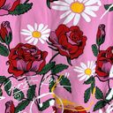 The Row First colorful floral roses daisy pink shirt size large Photo 9