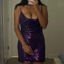 Lucy in the Sky Purple Sequin Mini Dress Photo 1