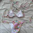 Floral Triangle Cut Out Bikini Multi Size XS Photo 2