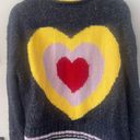 Zip Up Heart Sweater Blue Size M Photo 0