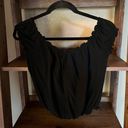 Brandy Melville Black Ruffle Off the Shoulder Top Photo 3