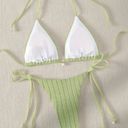 Boutique Light Green, Jeweled Pearl, Bikini Set Photo 2