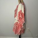 Trina Turk  Shangri-La Sequin Swim Cover-Up Size S? Red White Tribal V Neck Flowy Photo 7