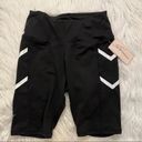 BCBGeneration  High-Waisted Bike Shorts Black White Photo 1