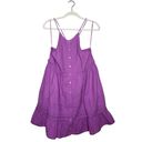 Free People Desert Days Mini Dress Dramatic Orchid Purple Size Medium Sz M New Photo 1