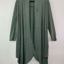 Zeagoo  Open Front Cardigan Muted Green Sz Medium Drapey Comfy Cozy Long Sleeve Photo 0