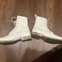 Veronica Combat Frye Boots White Size 6 Photo 3